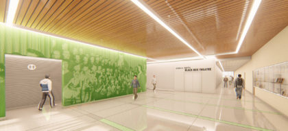 Another interior view of Bryan Adams High School in Dallas post-renovations