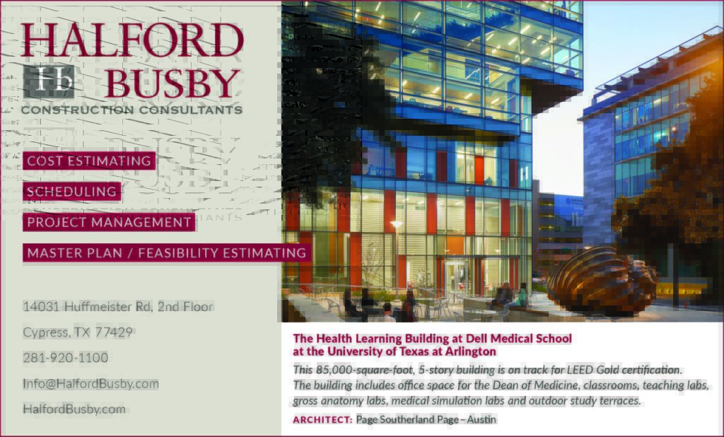 Construction Cost Estimating for Dell Medical School Halford Busby