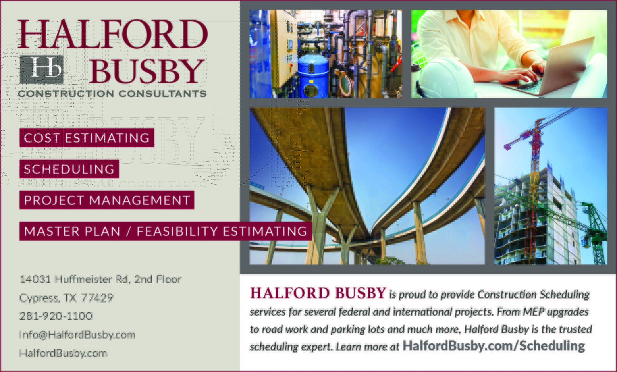 Halford Busby provides construction scheduling services