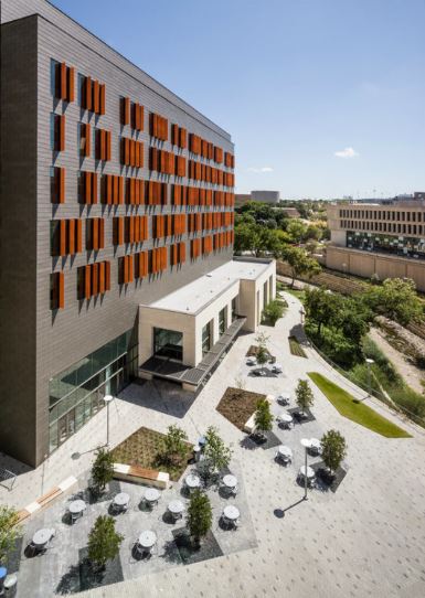 Exterior of the Health Discovery Building at Dell Medical School at UT